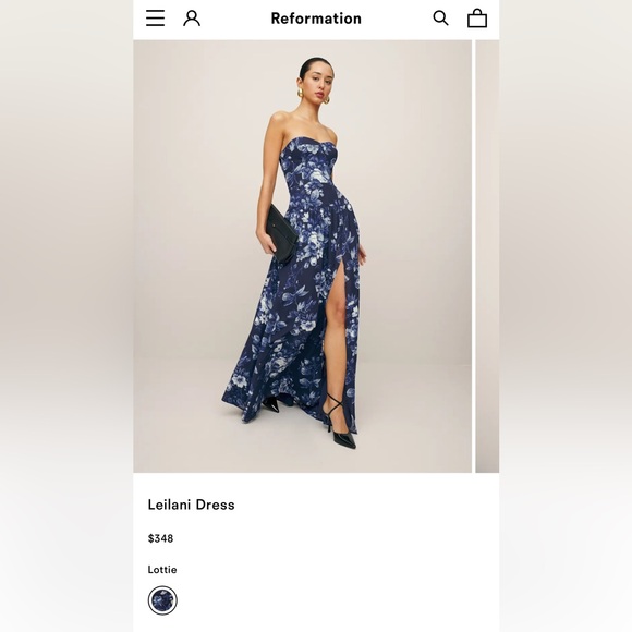 Reformation Dresses & Skirts - Reformation Blue Floral Leilani Dress